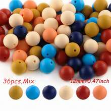 A Mix Of 36 12mm Silicone Beads, Suitable For DIY Jewelry Bracelet Making As Well As Earrings, Necklaces, And Other Decorative Accessories - Multicolor - View 19