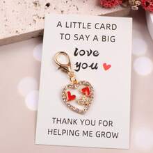 5pcs/10pcs "Love You" Pocket Token, Pocket Hug Card, Thank You Card, With Fashionable Heart, Swan, Crown Heart, Love Lock And Lucky Bag Keychain Decorative Pendants. Suitable For Birthday, Holiday, Confession, Engagement, Wedding And Anniversary Party Decorations, Appreciation Gifts, Commemorative Gifts And Friendship Gifts. Best Valentine's Day Gift For Your Family, Lover And Friends.