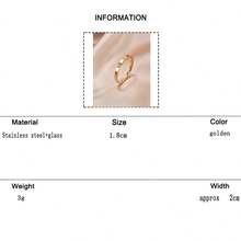 1pc Stainless Steel Rhinestone Embellished Minimalist Design High-End Fashion Ring For Women - Ring - View 23
