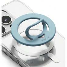 Dual Magnetic Silicone Ring Compatible con Accesorios MagSafe [Anillo Magnético de Doble Cara] Agarre de Dedo Desmontable de Silicona Suave y Delgada para Teléfono - Light Teal,36701130 - Gris Oscuro - Ver 1