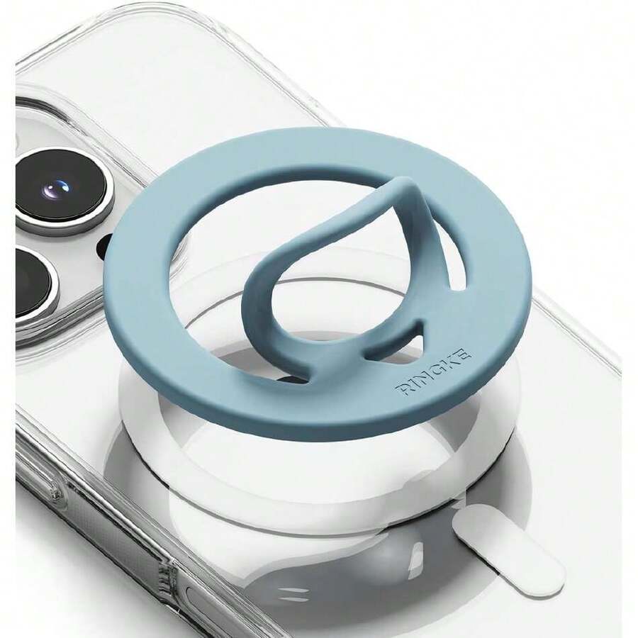 Dual Magnetic Silicone Ring Compatible con Accesorios MagSafe [Anillo Magnético de Doble Cara] Agarre de Dedo Desmontable de Silicona Suave y Delgada para Teléfono - Light Teal,36701130 - Gris Oscuro - Ver 1