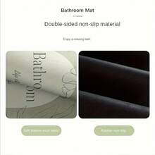 A Long, Minimalist Diatom Mud Kitchen Mat That Is Non-Slip, Absorbent, And Suitable For Use In Dining Rooms, Bathrooms, And Entryways. - Black - View 8
