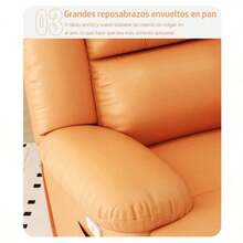 Sofá de masaje eléctrico multifuncional con carga USB, balanceo de 270 grados y posiciones ajustables para sentarse y reclinarse. Moderno y cómodo sillón reclinable individual para sala de estar. - Blanco - Ver 8