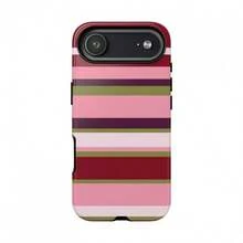 Funda de teléfono a rayas marrón y rosa para 16 15 14 13 y S25 S24 S23, funda resistente a rayas para, funda de teléfono creativa de dibujos animados, a prueba de golpes y resistente a caídas, protección completa, adecuada para 17/17ProMax/iPhone16/16Plus/16Pro/16ProMax, iPhone15/15Plus/15Pro/15ProMax, iPhone14/14Plus/14Pro/14ProMax, iPhone13/13Pro/13ProMax, regalo perfecto para novia, novio, Día de San Valentín, Navidad - Blanco - Ver 12