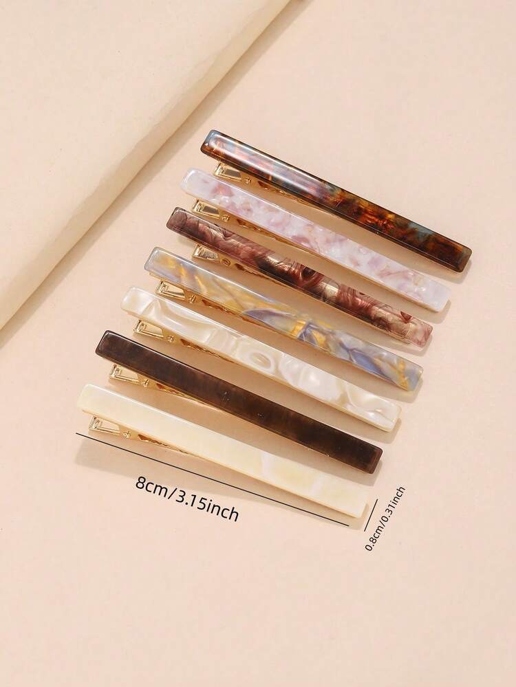 7pcs Simple Hair Clip Boho Claw Clips Hair Claws Hair Barrettes, School Stuff, Hair Accessories, Head Accessories, Hairpin