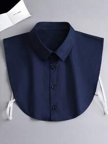 1件装可拆卸领子纯色休闲优雅连衣裙/毛衣/衬衫 | 适合工作通勤/约会和派对 | 多功能时尚配饰 | 可用作文胸配饰、派对装扮点缀、约会之夜颈链、时尚项链、轻盈面料、易于佩戴、半领设计、时尚配饰、适合职业女性四季穿着