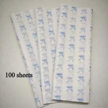 Blue/Pink Bow Pattern Thin Paper, 50*35cm, Thin Moisture-Proof Wrapping Paper, Suitable For Gift Packaging, Clothing Packaging, Fragile Item Protection, Birthday Decoration, Valentine's Day, Mother's Day, Christmas Gifts, Decorative Packaging, Elegant Gift Wrapping Paper, Bouquet Decoration Tissue Paper - Blue - View 11