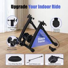 Advwin Bike Trainer Stand For Indoor Riding, Magnetic Stationary Bike Stand W/6 Level Resistance For 26-29" & 700C Wheels, Stable Cycling Trainer -Include Quick Release & Front Wheel Riser - Black - View 5