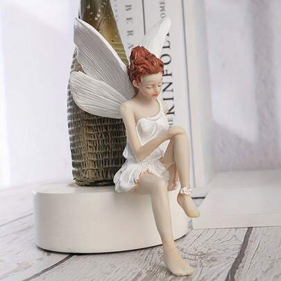 Resin Fairy Garden Statue, Creative Desktop Decor Ornament