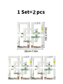 Bộ 2/4 miếng dán gương trang trí hình kim cương bằng acrylic, miếng dán gương acrylic rỗng tối giản cho trang trí nhà cửa, phòng ngủ & phòng tắm, miếng dán gương toàn thân tự dính gắn tường, trang trí phòng, miếng dán tường cá nhân hóa, gương treo tường, gương cho phòng ngủ, phòng tắm, phòng khách. - Nhiều màu - Xem 16