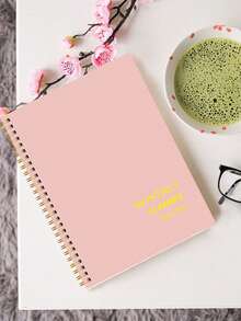 Trees B5 Minimalist Planner 2026-2027 - 2-Year Monthly Calendar Notebook, Suitable For Office, Home And Back To School Supplies - Pink - View 5