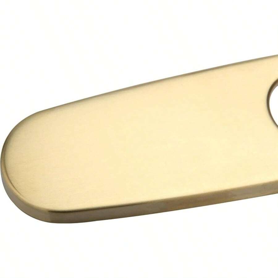 Faucet Deck Plate Matte Black 10 Inch Bathroom Or Kitchen Sink Faucet, Single Hole Faucet Hole Cover, Faucet Sink Escutcheon Plate Stainless Steel - Brushed Gold - View 1