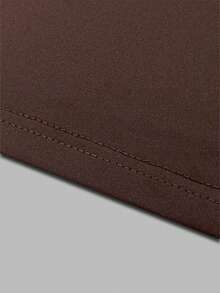 巧克力棕色不对称领口长款连衣裙 | 褶皱腰身金属细节连衣裙，适合约会和活动 - 棕色 - 查看 8