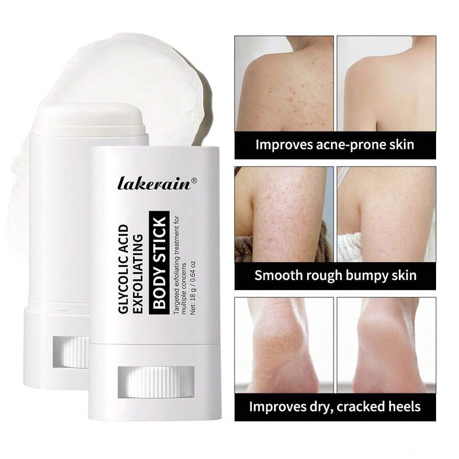 Lakerain Glycolic Acid Body Scrub, Moisturizing, Gentle Cleansing, Solid Body Butter - White - View 1