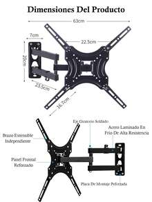 Soporte de TV universal extraíble de 14 a 55 pulgadas, soporte de TV giratorio, brazo para colgar, adecuado para TV, montaje en pared para monitor - Apto para 14-55 pulgadas - Ver 12