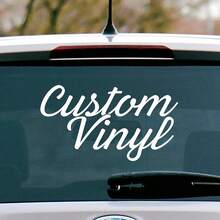 Letrero de Puerta de Vinilo Personalizado - Pegatinas de Negocio Personalizables - Logo, Texto, Cuentas de Redes Sociales, Pegatinas de Código QR Personalizables - Fuentes de Fachada de Tienda Variables - Multicolor - Ver 8