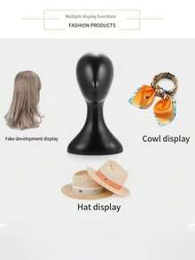 1 szt. Abstrakcyjny plastikowy model głowy manekina, gładka powierzchnia, odpowiedni do prezentacji czapek, peruk, szalików i biżuterii dla mężczyzn i kobiet