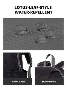 CAMEL CROWN Foldable Large Capacity Travel Backpack, Short Trip Fitness Storage Bag - Black - View 5