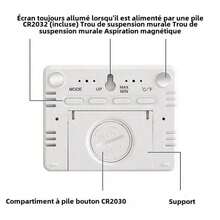 1个智能数字时钟，简约设计。高清液晶显示屏/日期显示/温度检测/湿度传感器/磁吸式设计。适用于冰箱、桌面或墙面悬挂。是家居和办公室的完美装饰。使用1节CR2032纽扣电池。