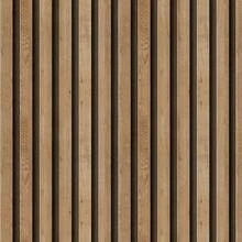 Adhesive Wallpaper With Natural Wood Ribbed Pattern, Thin Strips - Multicolored 18 - View 7