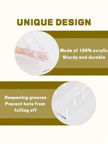 DIY亚克力帽子架，适用于玄关或衣柜，节省空间，可收纳棒球帽和其他帽子，多层展示架 - 多色款 - 查看 8