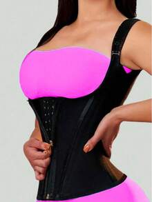 This 2025 New Women's Latex Shapewear With Straps Can Sculpt Your Waistline, Help You Slim Down, And Showcase Your Beautiful Figure. It Is Comfortable To Wear And Available In 3 Color Options. - Black - View 5