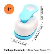1PC Circle Paper Punch;Lever Action Craft Punches For Paper Crafting Scrapbooking, A Versatile Crafting Tool Perfect For Adding Precision-Cut Circles To Your Projects 6 Sizes Available - Multicolor - View 18