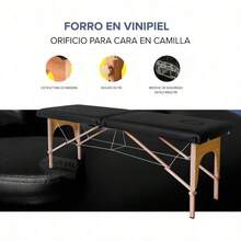 Camilla para Masajes Profesional Portatil SPA Uso Rudo 300 kg Color Negro Estetica.camilla para masajes/camilla/cama de masaje/spa/camilla para pestañas - por defecto - Ver 1