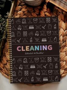 A5 ADHD Cleaning Planner Notebook - Weekly/Monthly Cleaning Schedule And Checklist, Suitable For Home Organization, Back To School Supplies, And Office Essentials