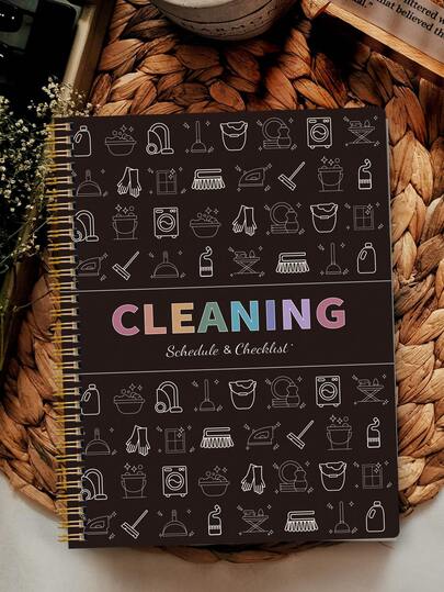 A5 ADHD-städplanerare - Veckovis/Månadsvis städschema och checklista, lämplig för hemorganisering, skolmaterial och kontorsmaterial