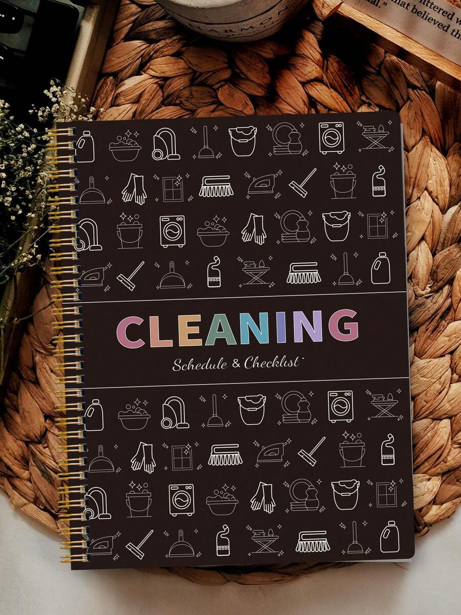 A5 ADHD Cleaning Planner Notebook - Weekly/Monthly Cleaning Schedule And Checklist, Suitable For Home Organization, Back To School Supplies, And Office Essentials