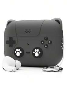 AirPodsPro 2nd/1st Generation Case Cover Cute Game Style Soft Skin Silicone Protective Compatible With Apple AirPodsPro Case 2023/2022/2019 - Black - View 7