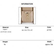 1 件女士奢华铜锆石吊坠项链