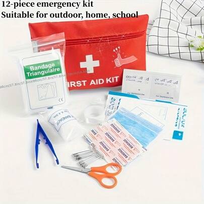 Small/Large Portable First Aid Kit Including Professional Scissors And Tweezers Specifically Designed For Camping, Hiking, Hunting And All Types Of Outdoor Activities Equipped With Essential First Aid