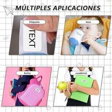 18PCS Etiquetas para Ropa sin Planchar, Impermeable Etiquetas Adhesivas 108 Etiquetas Blancas Sello para Ropa, Etiquetas Personalizadas Adhesivo Fuerte, Grabable, lavable, lavable a Máquina. - / - Ver 5