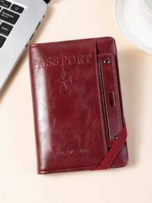 1个多功能防盗护照夹，旅行护照钱包，文件收纳包，防水护照套，一体式护照袋，男女通用，轻便旅行必备，邮轮旅行必备，度假必备，男女旅行必备，假日必备，返校必备
