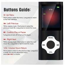 Tragbarer MP3/MP4-Player, unterstützt Videowiedergabe, UKW-Radio, USB-Anschluss, kompatibel mit MP3-Format, mit LED-Anzeige, Micro-SD-Kartensteckplatz, 200mAh Lithium-Polymer-Akku - Multifunktionaler digitaler Medienplayer, inklusive Kopfhörer und Datenkabel (Speicherkarte nicht enthalten) - Verschiedenfarbig - Übersicht 11