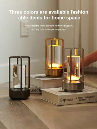 1 Pc Atmosphere Night Light, Retro Table Light, Charging Touch Dimming Decorative Table Lamp, Bedroom Atmosphere Light,Night Light Creative Desk Lamp Bar Atmosphere Light Living Room Dining Room Bedlight Charging Decoration LED Night Light