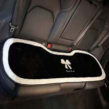1pc Winter Car Seat Cushion, Soft And Warm, Cute Bow, Luxurious High-End Car Seat Cover, Universal For All Seasons