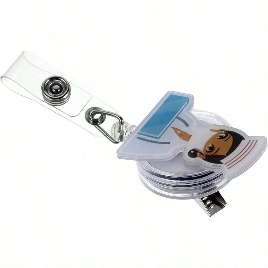 Hebilla Con Hebilla Titular De La Insignia Titulares De Tarjetas De Identificacin Poseedor Idlutor De Insignia Clips De Etiqueta De Nombre Clip De Insignia De Enfermera Acrlico - blanco - Ver 1