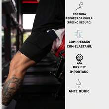 Imported Men's 2-In-1 Compression Shorts – Sportswear, Gym, Running, Fitness, Quick-Drying, High Performance - màu đen - Xem 2