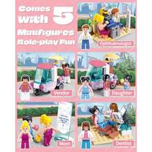 Sluban Friends Ambulance Building Sets For Girls 6-12 Hospital Ambulance Car Toys Building Kit With 5 Minifigures Compatible With  Friends Educational STEM Toy Gift For Boys Girls 477 PCSNot Only Can It Bring Enjoyment, But It Also Has Educational Value. - Multicolor - View 5