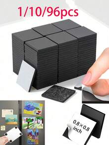 1/10 piezas Pegatinas magnéticas (20 X 20mm cada una), pegatinas magnéticas DIY con respaldo adhesivo. Adecuado para decoración de nevera, pegado de fotos, regalos de cumpleaños, creación de arte, regalos de graduación, almacenamiento de fotos y plantillas. - Multicolor - Ver 9