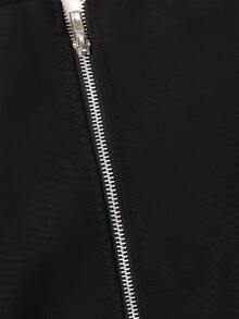 Áo camisole corset gợi cảm, cổ chữ V sâu, dáng ngắn, khóa kéo phía trước, dây buộc bên hông, thiết kế hở lưng, có gọng nâng eo, thích hợp cho phụ nữ mặc trong các dịp như Lễ Tình nhân, tiệc tùng, v.v. - màu đen - Xem 7