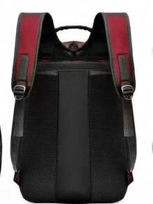 Men's Large Capacity Laptop Backpack, Casual Backpack For Students, Notebook Compartment, Steel Pull Handle And USB Port, 8109 - 黑色 1 - 查看 2
