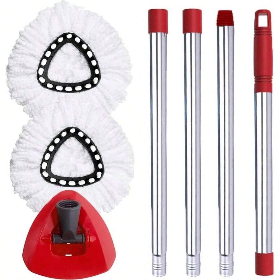 Spin Mop, Base, Handle O - Ceda EasyWring Microfiber Spin Mops, 2 Microfiber Mop Refills, 1 Cover And 30 - 58in Handle Set Combo White1 System - 白色(單罐系統) - 查看 1