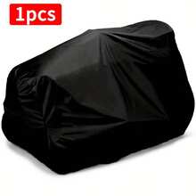 210D黑色牛津布割草机罩，防水防尘，带紫外线防护 - 全天候户外存放，适用于宽度达139.7厘米的割草机，适用于骑乘式割草机、全地形车、拖拉机 - 尺寸可调节，耐用庭院设备罩，摩托车雨罩，骑乘式割草机罩 - 彩色 - 查看 12