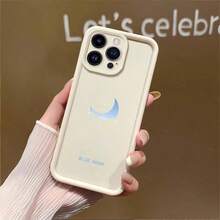 Para iPhone 16 15 14 13 12 11 Pro/Pro Max/Plus/Mini/16e XR XS XS Max Funda de silicona suave antigolpes | Dise?o Blue Moon | Protección elevada para cámara NS012 - Blanco - Ver 32