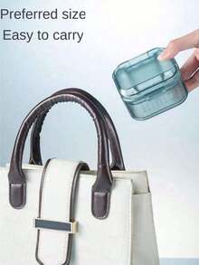 1个正畸保持器盒，牙科器械收纳盒，带滤网篮的清洁容器，成人便携式正畸器械旅行盒，带浸泡托盘，用于存放和携带牙科保持器、运动护齿器、夜间护齿器 - 彩色 - 查看 5