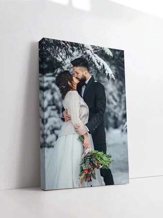 1 pieza Obra de arte en lienzo personalizada, póster sin marco personalizado, pintura en lienzo enmarcada acogedora para interiores, ideal como regalo del Día de San Valentín, aniversario de boda, Año Nuevo, decoración navideña, adecuada para decoración de boda, aniversario, Año Nuevo, decoración de habitación, personalizable, decoración de dormitorio, regalo personalizado, imagen, foto, arte de pared enmarcado, regalo para el mejor amigo, regalo familiar, regalo de cumpleaños, regalo para novio, novia, familia, amante, amigo
